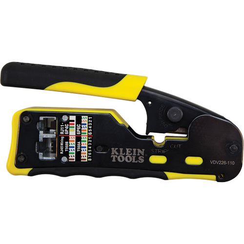 Ratcheting Ethernet Cable Crimper/Stripper/Cutter for Pass-Thru™ Connectors