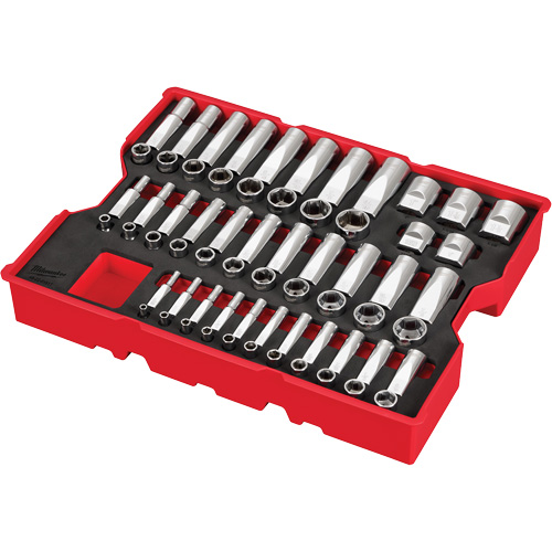 1/4”, 3/8” & 1/2” Drive SAE Socket Set with Tray for PACKOUT™ Drawers, 65 Pcs