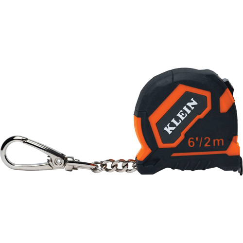 Keychain Tape Measure, 1/2" x 6'/2 m, 1/32''/0.79 mm Graduations