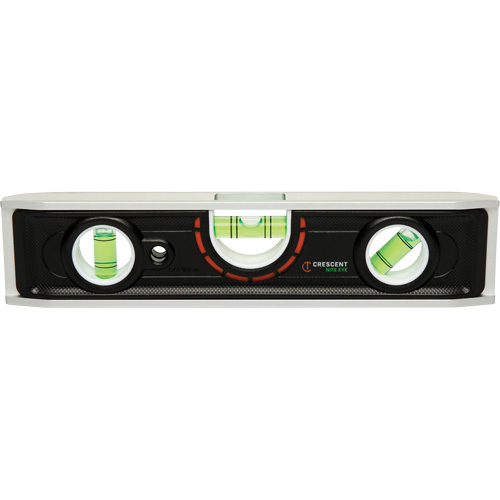 Torpedo Level, 9" L, Aluminum, 3 Vials, Magnetic