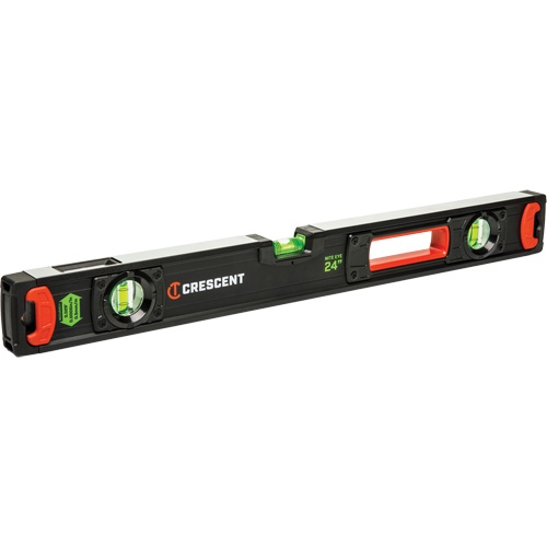 NITE EYE™ Beam Level, Box, 2' L, Aluminum, 3, Non-Magnetic