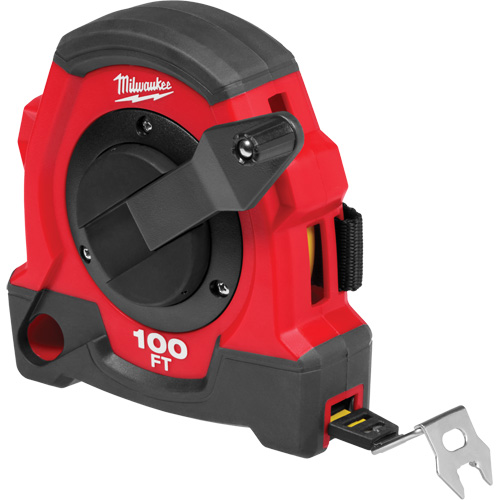 Closed Reel Long Tape Measure, 100', Imperial Graduations
