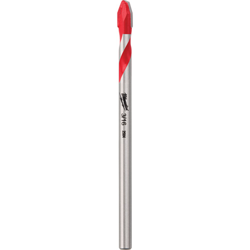 Hard Tile & Glass Specialty Drill Bit, 3/16", Carbide
