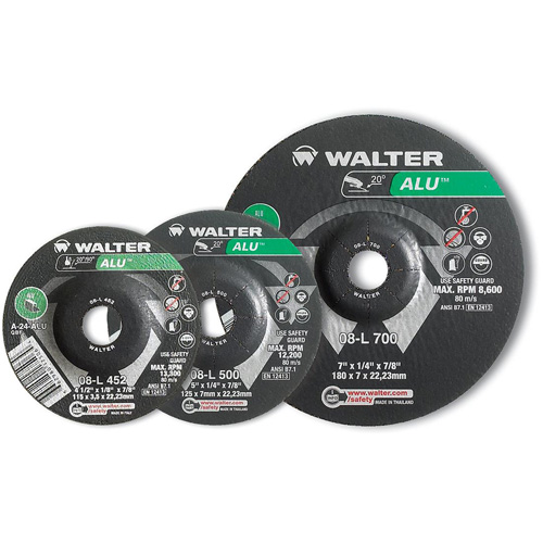 ALU™ Grinding Wheel, 7" x 1/4", 5/8"-11 Arbor, Aluminum Oxide, Type 27