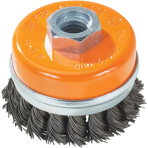 Knot-Twisted Wire Cup Brush, 5" Dia. x 5/8"-11 Arbor