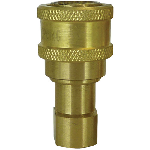 Hydraulic Quick Coupler - Brass Manual Coupler, Brass/Stainless Steel