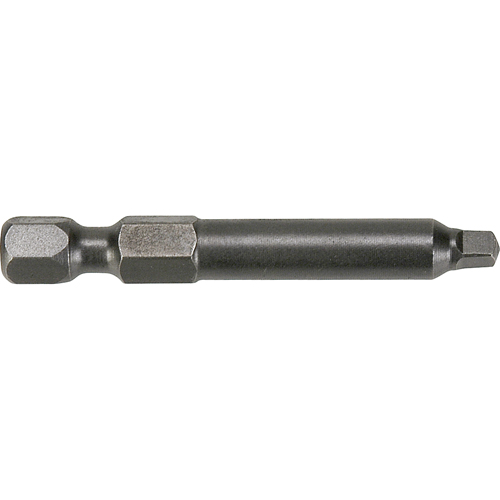 1/4" Square Recess Turned Body Power Bits, Square, #3 Tip, 1/4" Drive Size, 3-1/2" Length