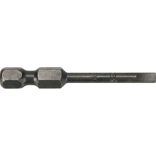 1/4" Slot Power Bits, Slot, 6/32" Tip, 1/4" Drive Size, 3-1/2" Length
