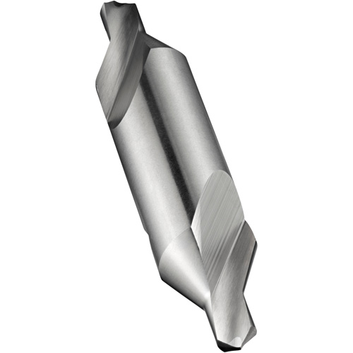 Bright Finish Combined Drill & Countersink, #3, 7/64" Small Diameter, 1/4" Large Diameter, High Speed Cobalt