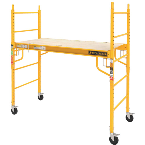 Mobile Work Scaffolding - Maxi Square Scaffolding, Steel Frame, 74" D x 74" H