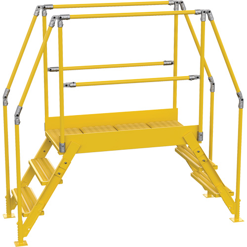 Crossover Ladder, 90-1/2" Overall Span, 30" H x 60" D, 24" Step Width