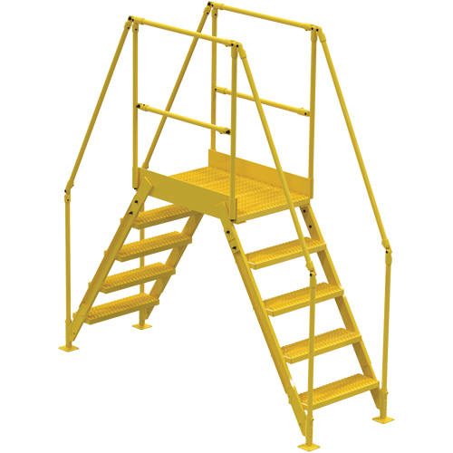 Crossover Ladder, 79 1/2" Overall Span, 50" H x 24" D, 24" Step Width