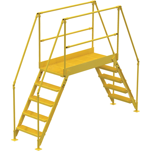 Crossover Ladder, 115-1/2" Overall Span, 50" H x 60" D, 24" Step Width