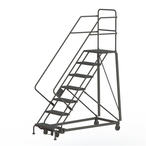 Heavy Duty Safety Slope Ladder, 7 Steps, Perforated, 50° Incline, 70" High