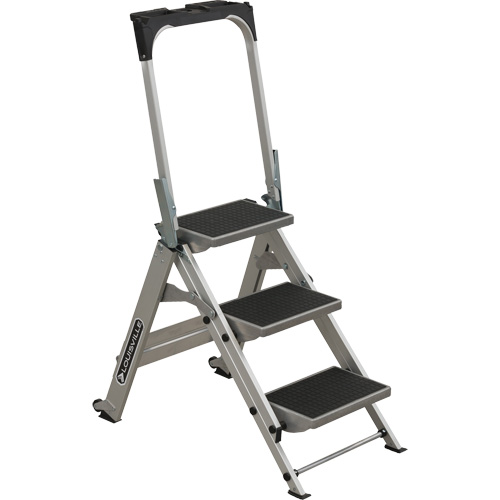 Tilt & Roll Step Stool Ladder, 3 Steps, 34" x 22" x 50.75" High