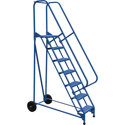 Roll-A-Fold Ladder, 7 Steps, Perforated, 70" High