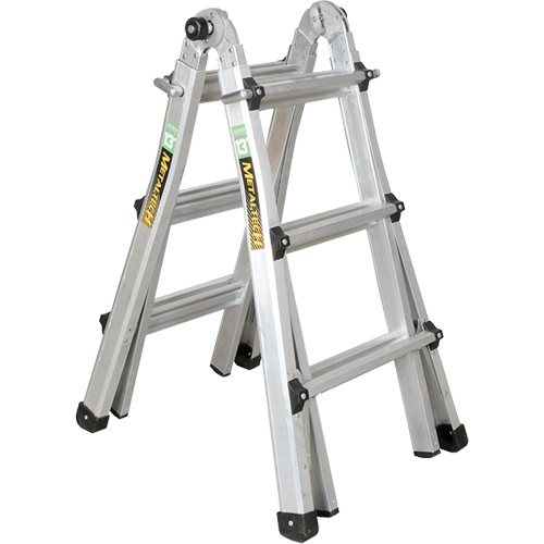 Telescoping Multi-Position Ladder, 2.916' - 9.75', Aluminum, 300 lbs., CSA Grade 1A