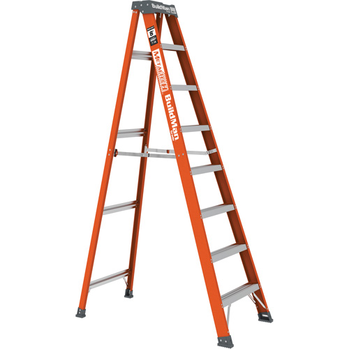BuildMan® Step Ladder, 8', Fibreglass, 300 lbs. Capacity, Type 1A