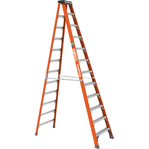 Step Ladder, 12', Fibreglass, 375 lbs. Capacity, Type 1AA