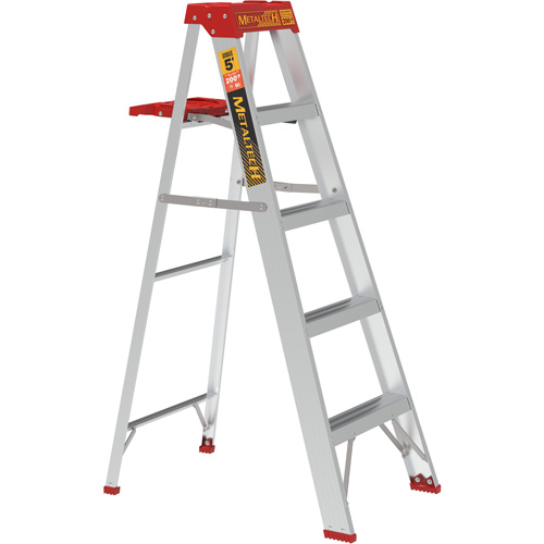 Step Ladder with Paint Tray, 5', Aluminum, 200 lbs. Capacity, Type 3