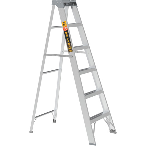 Step Ladder, 6', Aluminum, 225 lbs. Capacity, Type 2