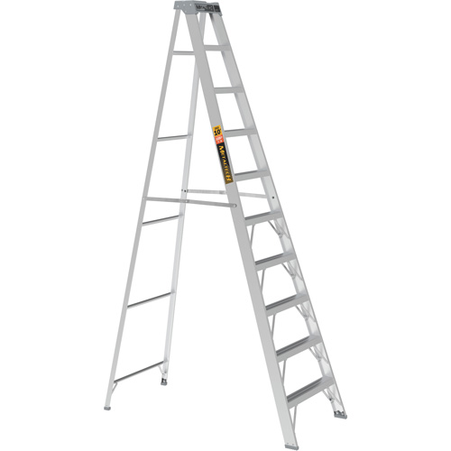 Step Ladder, 10', Aluminum, 225 lbs. Capacity, Type 2
