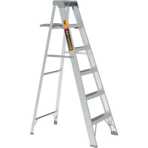 Step Ladder with Paint Tray, 6', Aluminum, 225 lbs. Capacity, Type 2