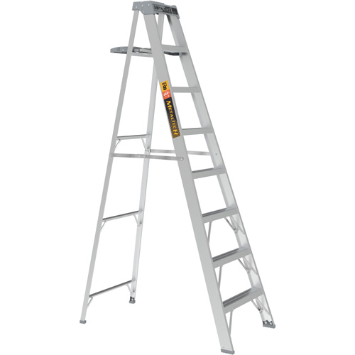 Step Ladder with Paint Tray, 8', Aluminum, 225 lbs. Capacity, Type 2