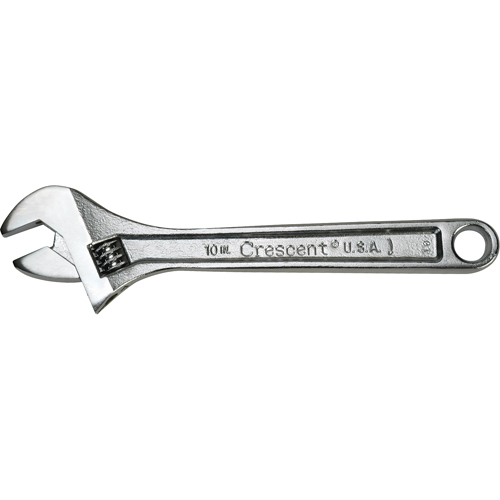 Crescent Adjustable Wrenches, 6" L, 15/16" Max Width, Chrome