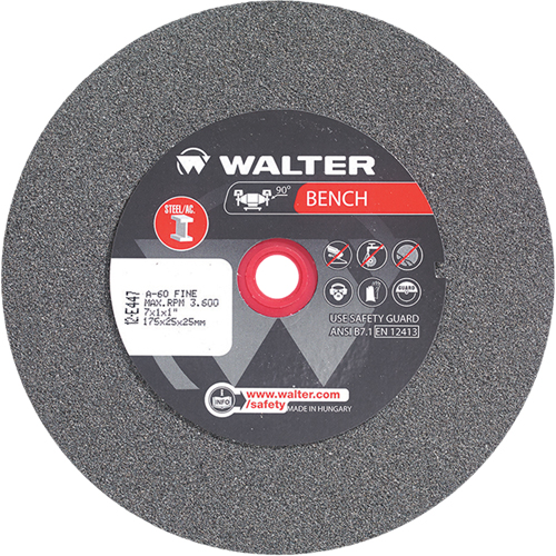 Bench Grinding Wheels, 7" x 1", 1" Arbor, 1