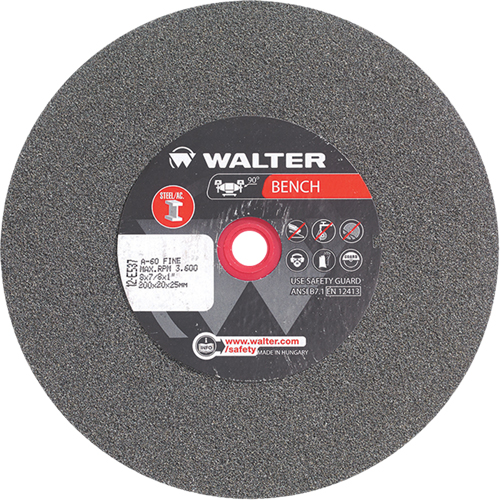 Bench Grinding Wheels, 8" x 7/8", 1" Arbor, 1