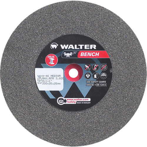 Bench Grinding Wheels, 8" x 1", 1" Arbor, 1