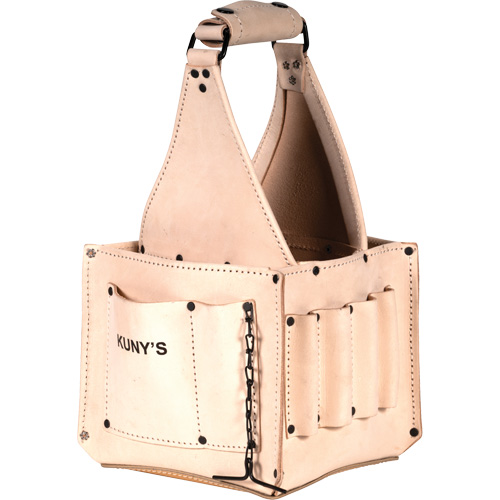 Electrical & Maintenance Tool Pouches, Leather, 17 Pockets, Beige