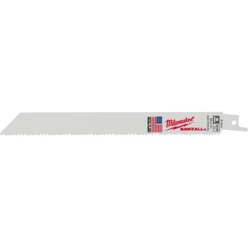 Sawzall® Reciprocating Saw Blade, Bi-Metal, 10-14 TPI, 8" L x 5/8" W