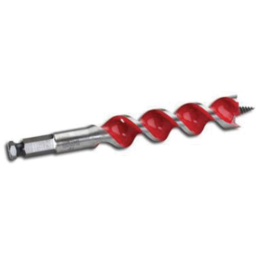 Ship Auger Drill Bit, 7/8" Diameter, 4" Flute, 7/16" Hex Shank