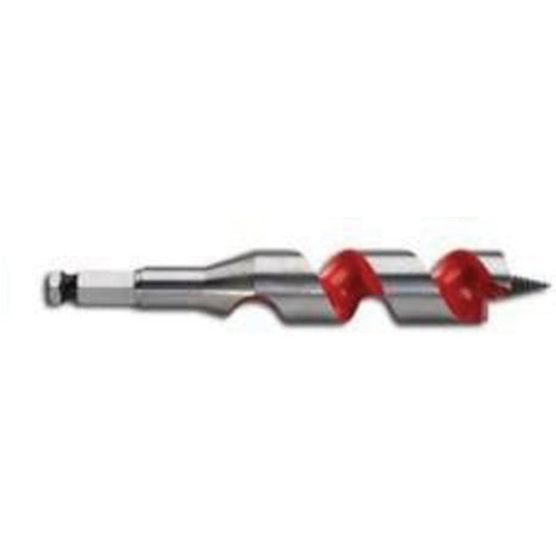 Ship Auger Drill Bit, 1" Diameter, 3" Flute, 7/16" Hex Shank
