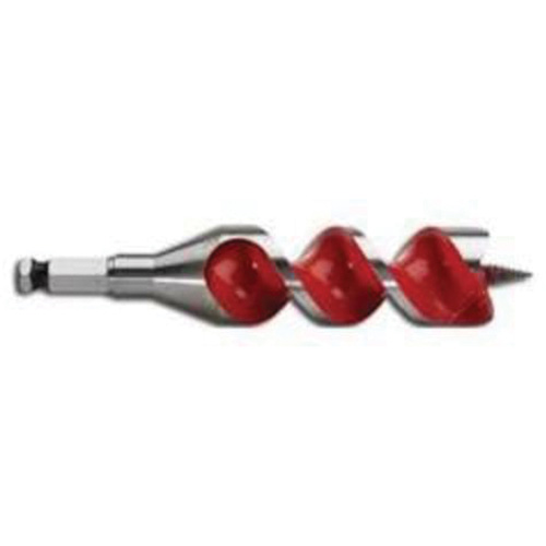 Ship Auger Drill Bit, 1-1/2" Diameter, 4" Flute, 7/16" Hex Shank