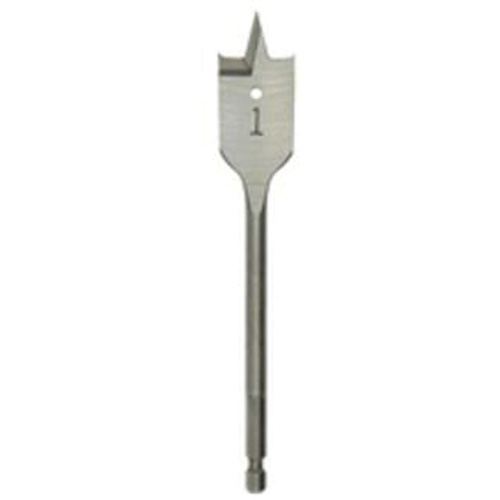 Flat Boring Bit, 13/16" Diameter, 1/4" Hex Shank, 6" Length