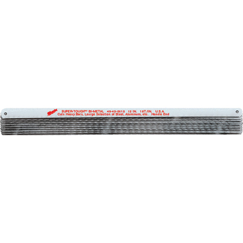 Wavy Edge Teeth Hacksaw Blades, Bi-Metal, 12" L, 24 TPI