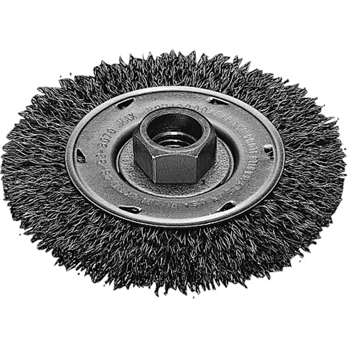 Twist Know Wire Wheel, 4" Dia., 0.02" Fill, 5/8"-11 Arbor, Stainless Steel