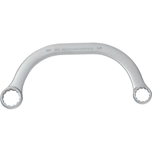Box End Wrench, 12 Point, 5/8" x 3/4", 15° Offset, Plain Finish