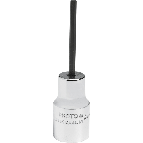 Standard Bit Socket, Hex, 2.5 mm x 1-7/8" L, 1/4" Drive