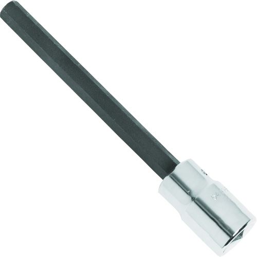 Extra-Long Bit Socket, Hex, 1/4" x 4-5/8" L, 1/2" Square Drive Drive