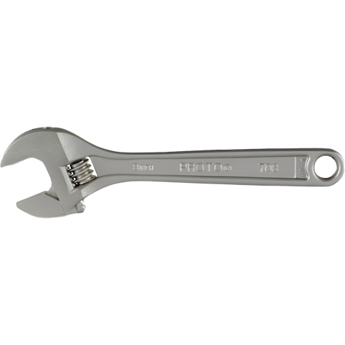 Adjustable Wrench With CLIK-STOP®, 8" L, Plain