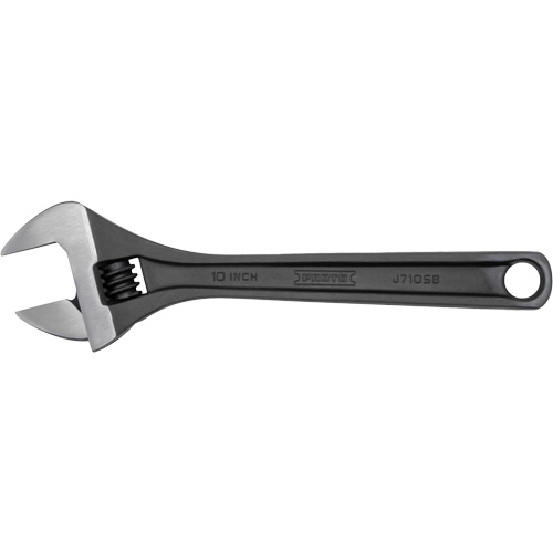 Adjustable Wrench, 10" L, Black Oxide