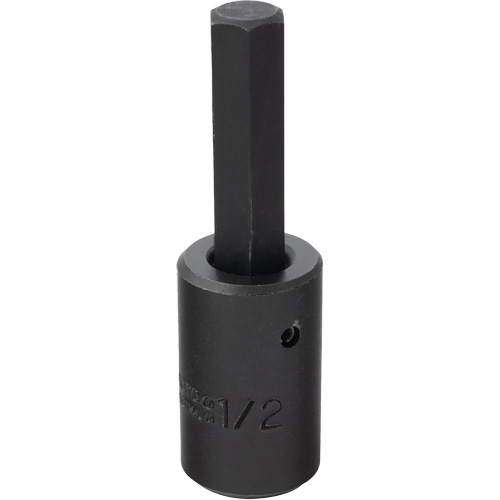 Socket Bit, Hex, 1/2" x 3-5/8" L, 1/2" Drive