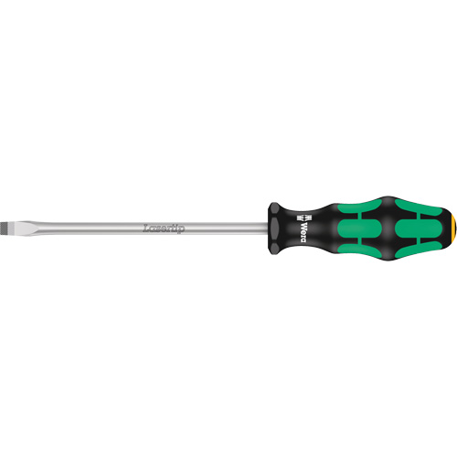 Tapered Slotted Screwdriver, 7 mm, 10-1/16" L, Plastic Handle