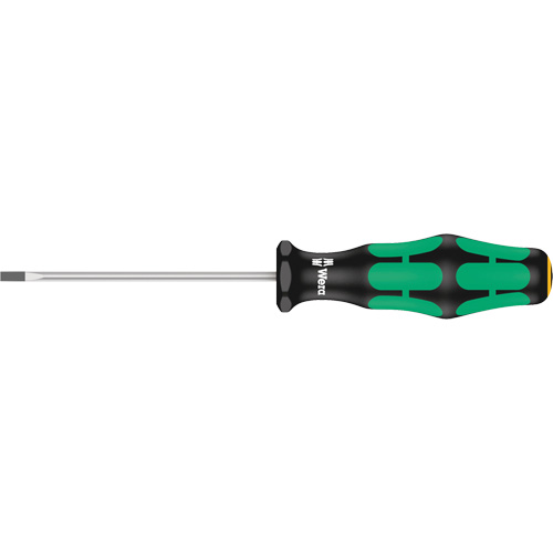 Slotted Screwdriver, 3/32" Tip, Round, 5-11/16" L, Plastic Handle