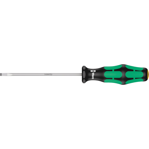 Slotted Screwdriver, 3.5 mm Tip, Round, 7-1/8" L, Plastic Handle