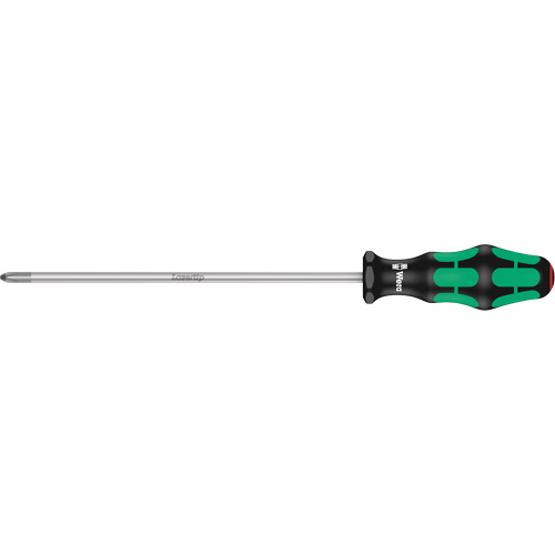 Phillips Screwdriver, #2, 12" L, Plastic Handle